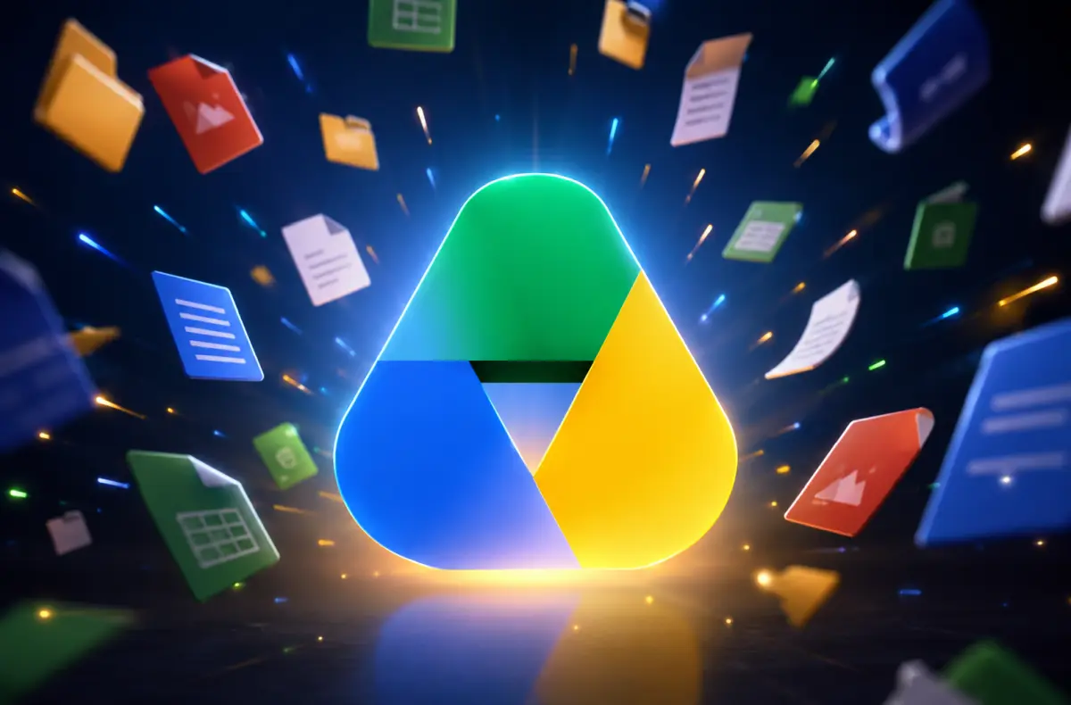 disk google soubory ai ilustrace