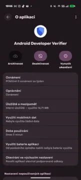 android developer verifier aplikace v zarizeni 1