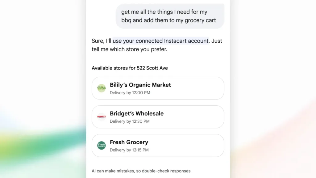 google ai mode napojeni na aplikace