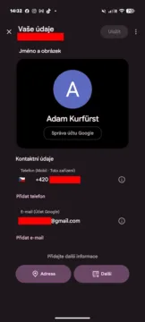 kontakty google vase udaje vizitka uprava 2