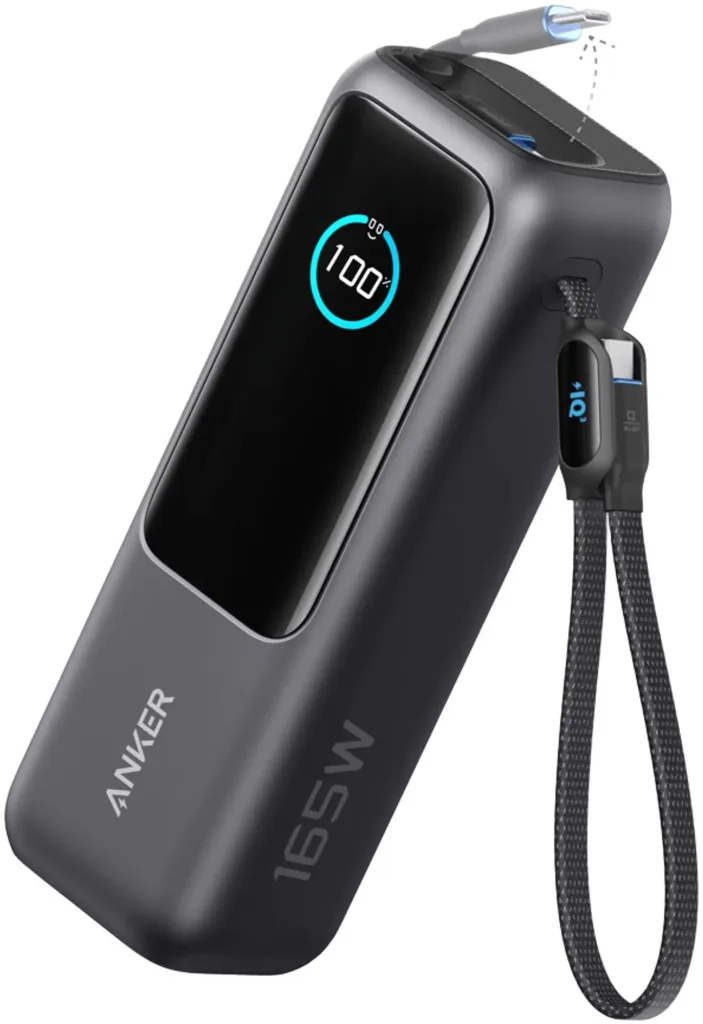 Anker Power Bank 25K retractable render