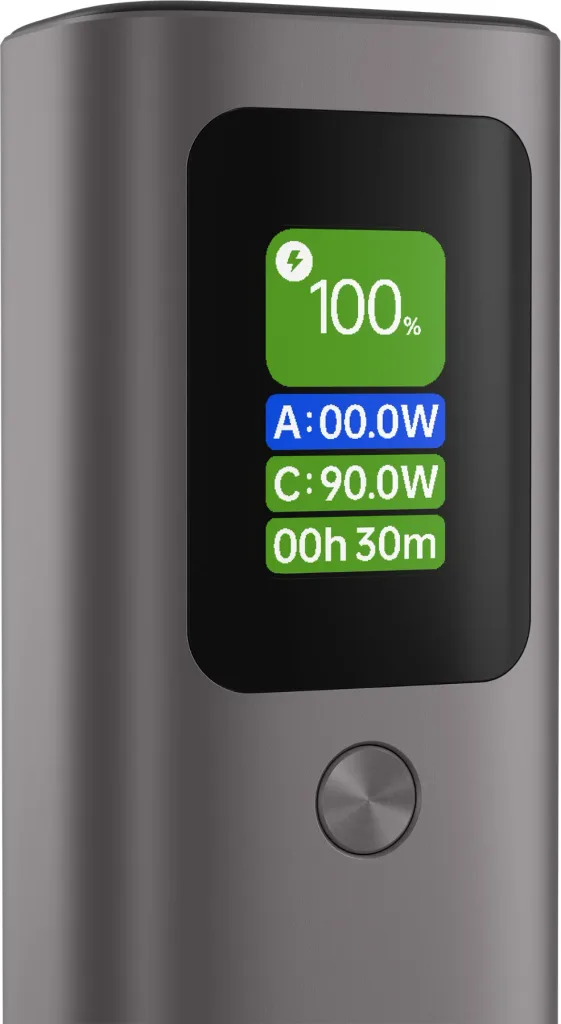 AlzaPower Vision 10000mAh Power Delivery 100W displej