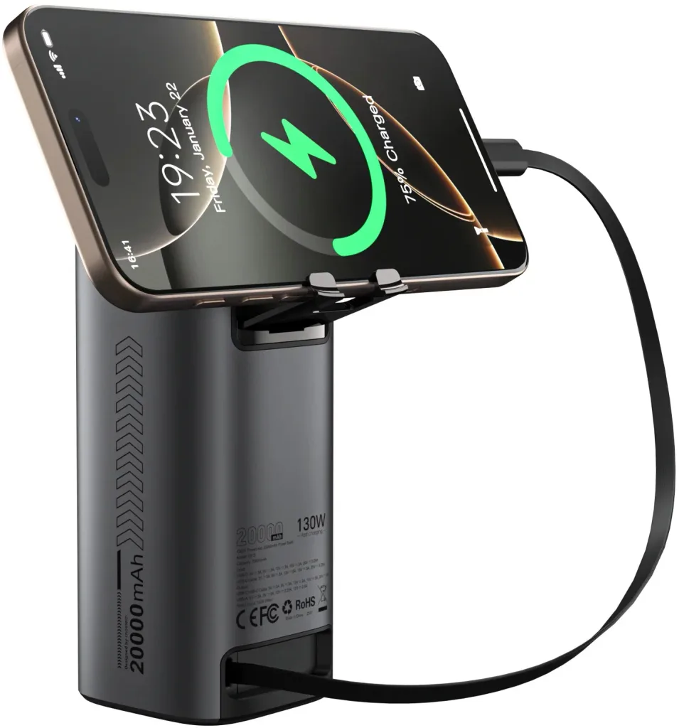 ChoeTech TFT 20000mAh PD130W render stojanek