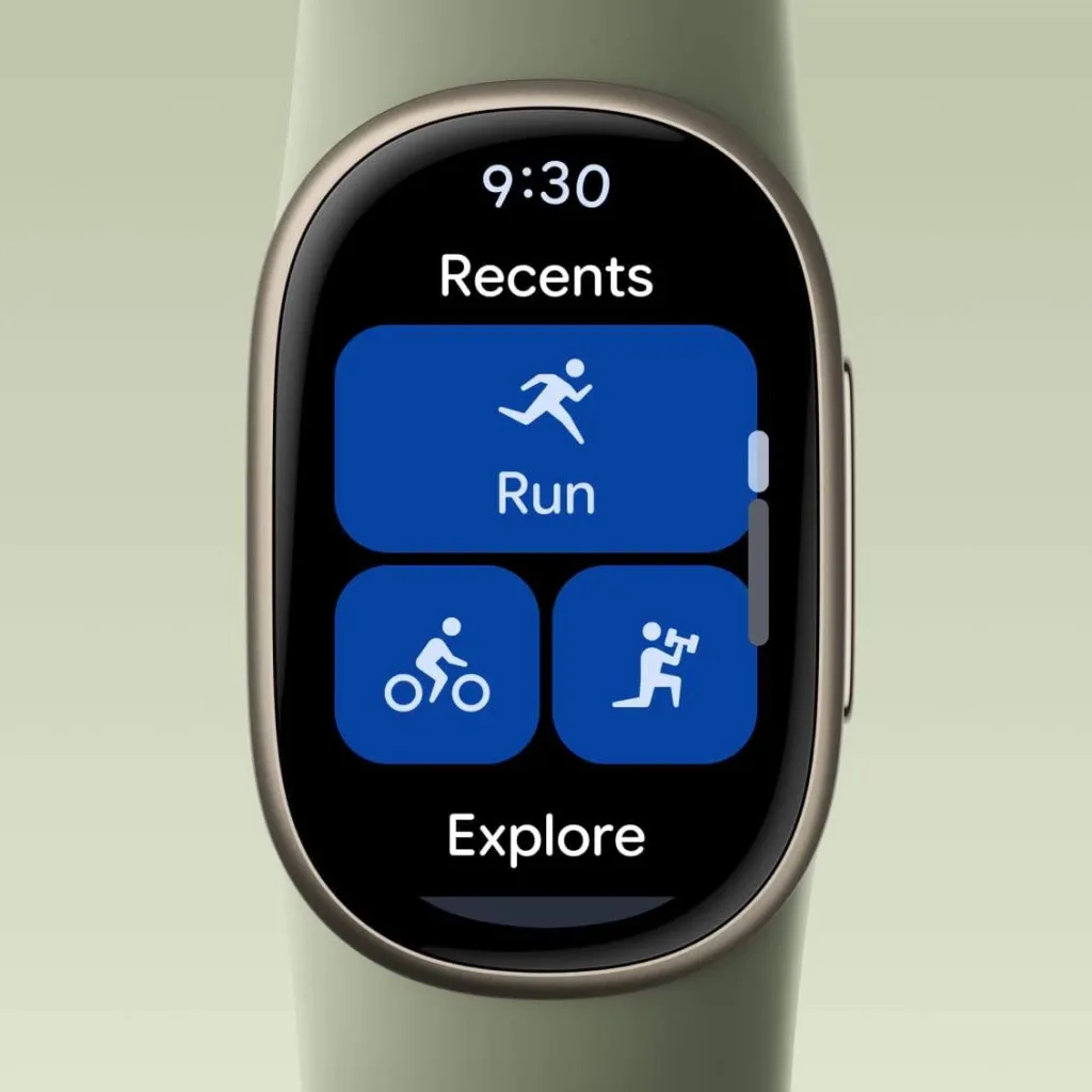 google fitbit edge displej zepredu