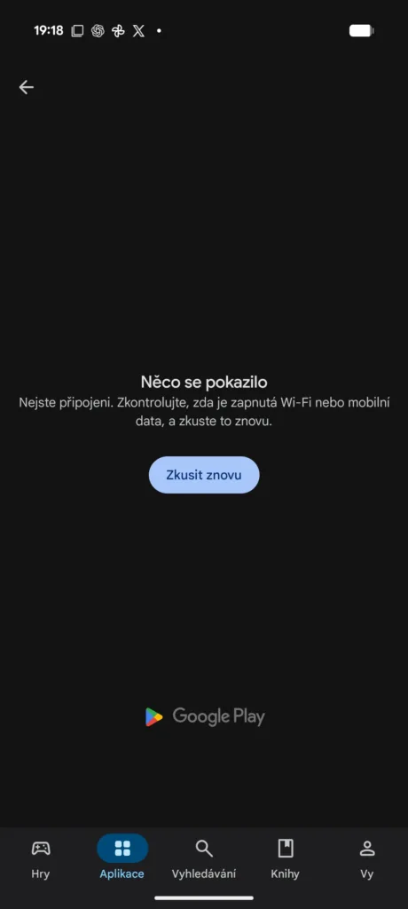 google play nejde