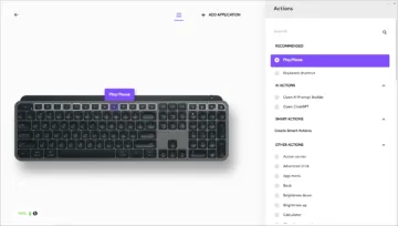 logi options plus klavesy