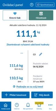omron aplikace namerena data