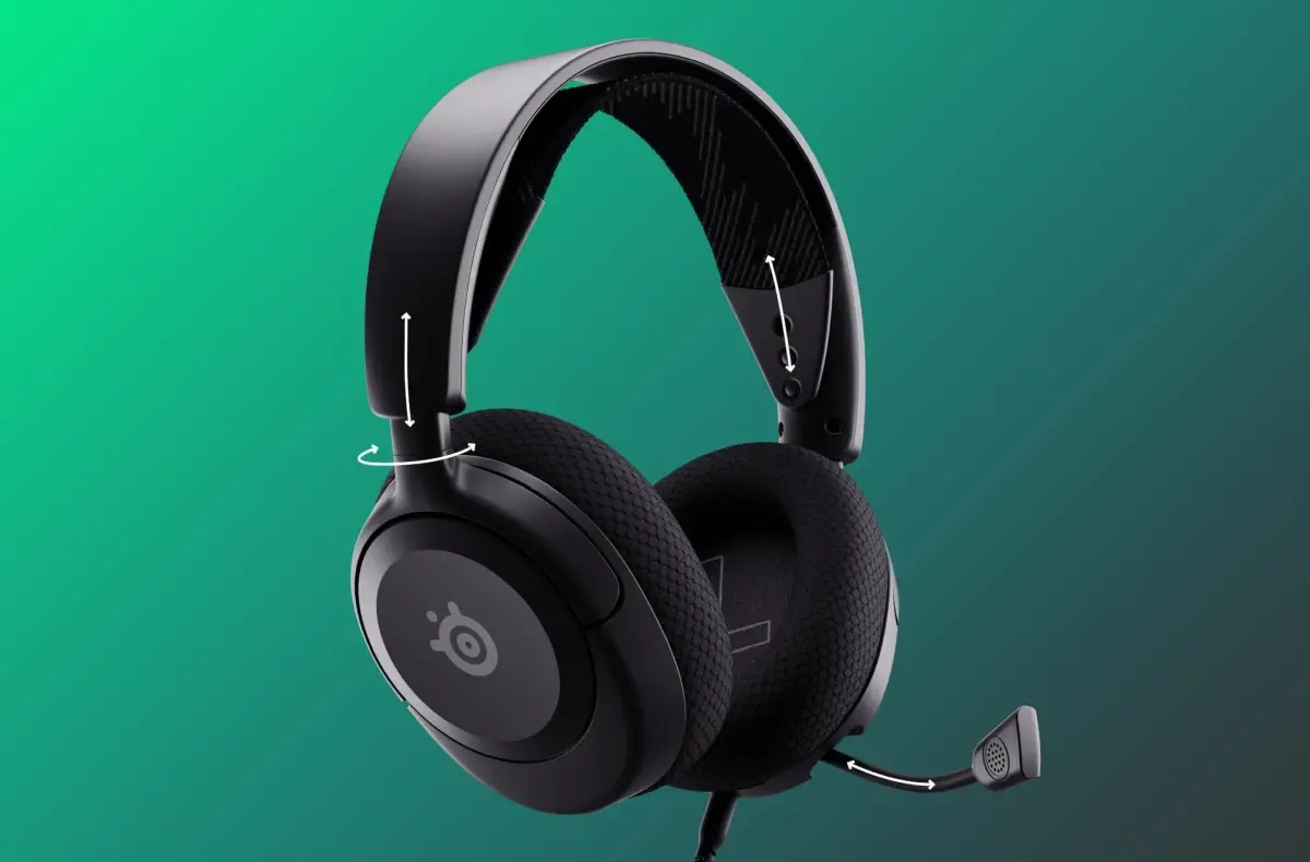 steelseries arctis nova 1 na zelenem pozadi