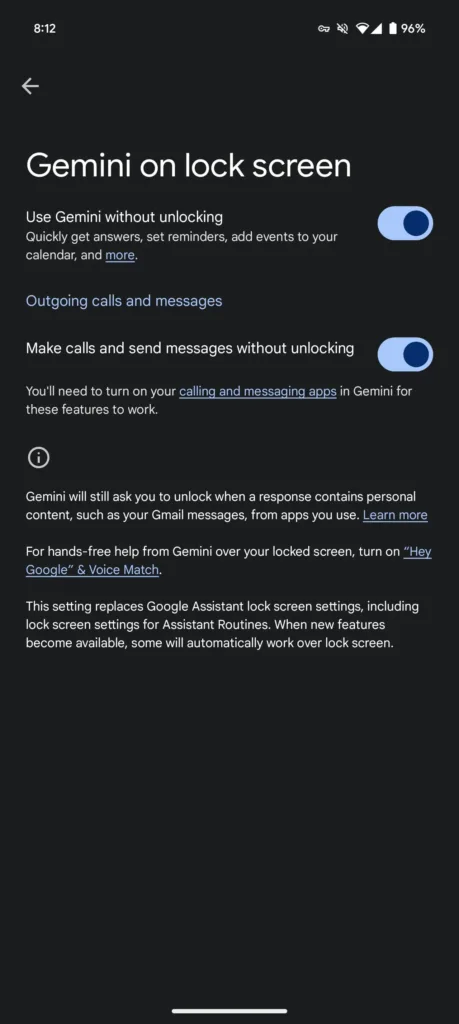 Gemini nová verze, nastavení