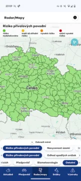 pocasi chmu mapa povodne