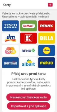 supercard uvodni obrazovka